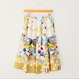 Perfect skirt for cocktail or weddings~Tibi Pleated Print Skirt, sz 4